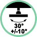 Rotazione laterale supporto 30° +/- 10°