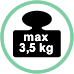 Peso massimo supportato 3,5 kg