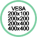 Standard Vesa da 200x100 a 400x400