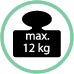 Peso massimo sostenuto 12 Kg.