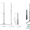 Coppia di stativi tv stand per schermo a cornice Aries inferiori a 500 cm