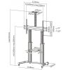 TV stand regolabile in altezza per schermi di grandi dimensioni