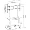 Carrello porta TV per schermi di grandi dimensioni